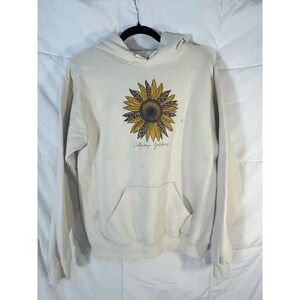 Callaway Gardens Sunflower Graphic‎ Hoodie Sweatshirt Cream Women's